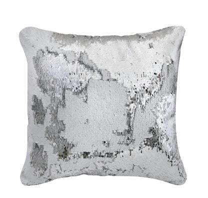 Unfld CU554 40x40 2 Tone Sequin Cu Cov Silver White