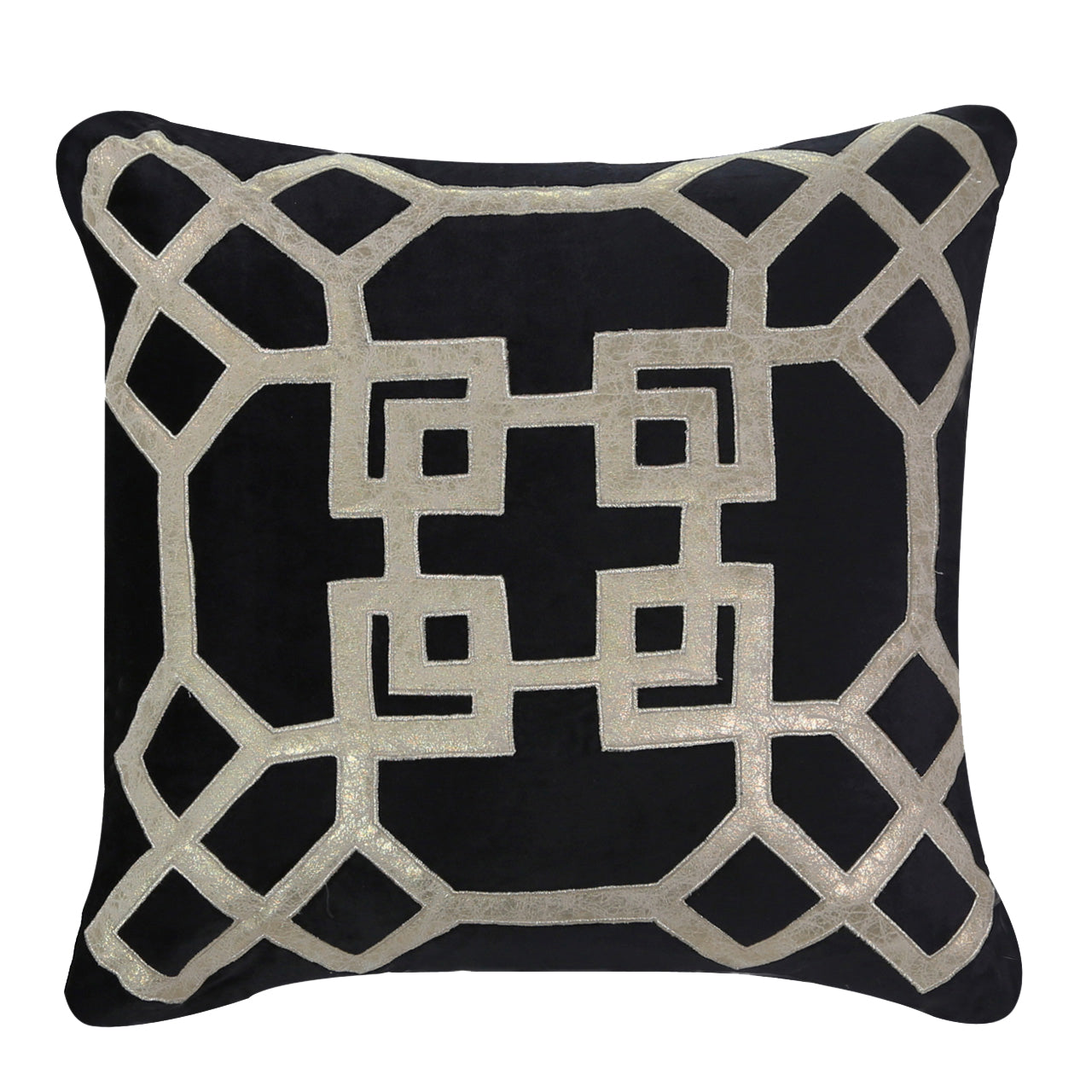 Flld CU575 50x50 Velvet Geo Cu Cu Cover Black Gold 5050WH Pad