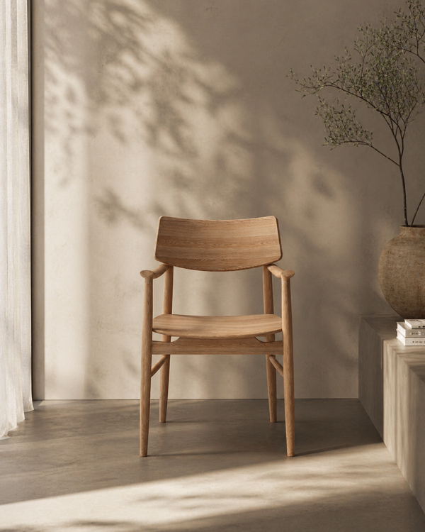 Mono Solid Oak Dining Arm Chair - Tommy Franks