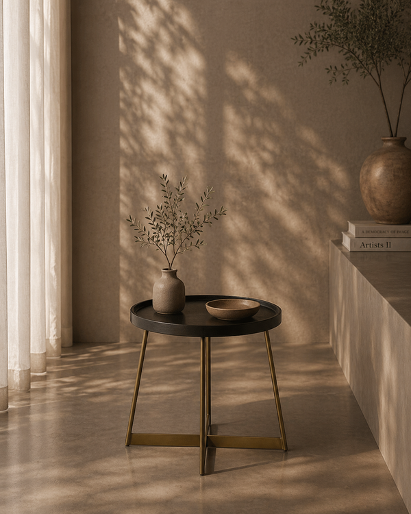 Lane Side Table - Smoke Oak Gold - Tommy Franks