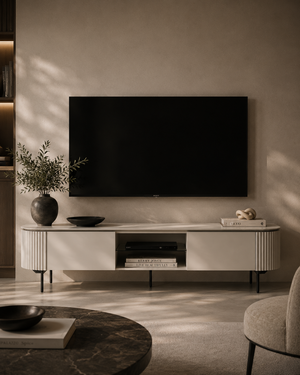 Lantine TV Unit - Matte Beige - Tommy Franks