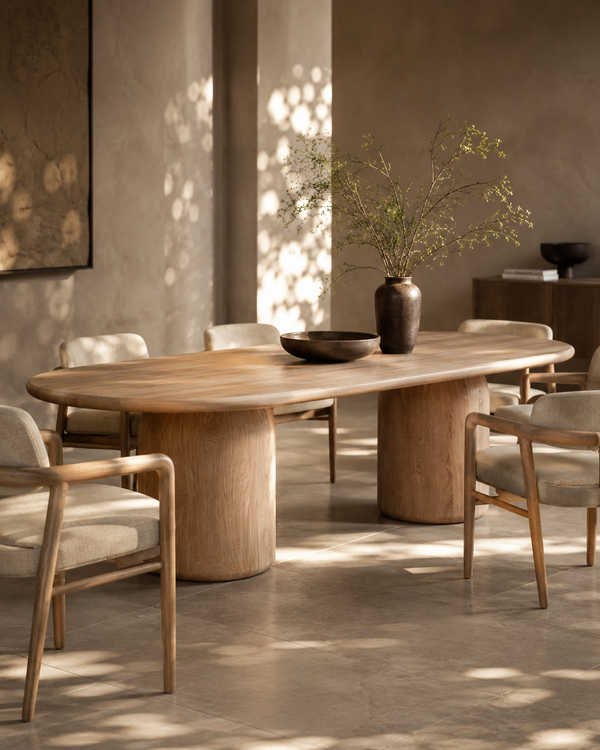 Basilca Dining Table 240 - Ash Oak - Tommy Franks