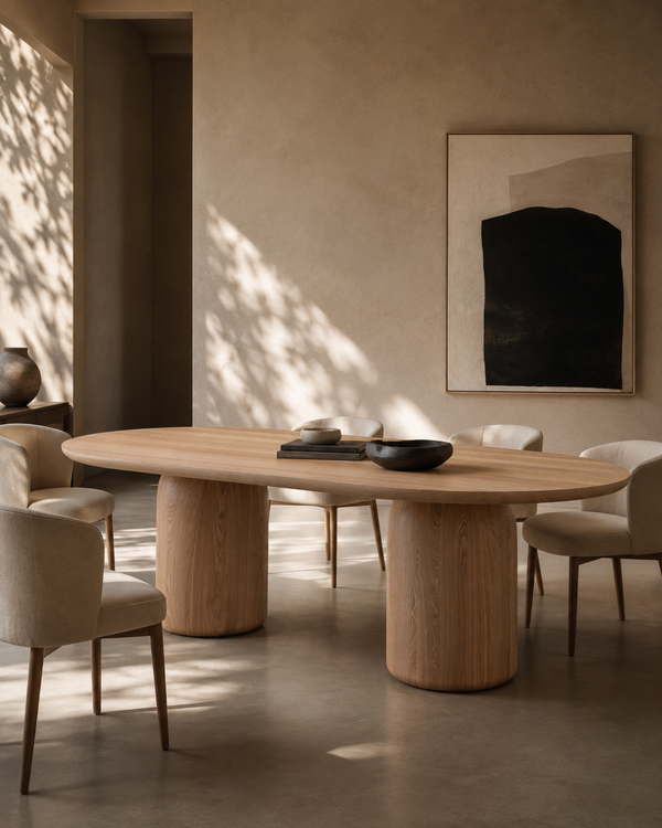 Basilca Dining Table 240 - Ash Oak - Tommy Franks
