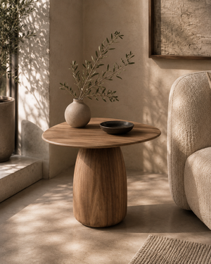Basilca Side Table - Walnut - Tommy Franks