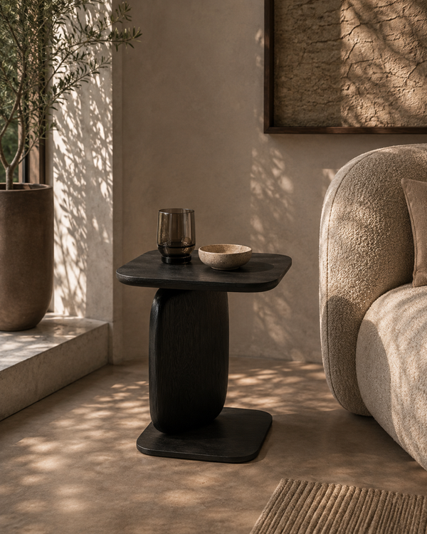 Underline Side Table - Black Oak - Tommy Franks