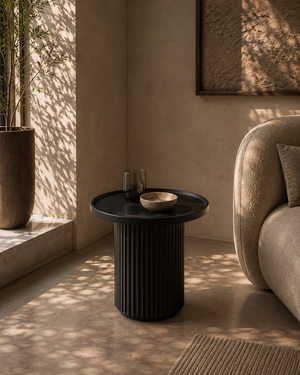 Lincoln Side Table - Matte Black - Tommy Franks
