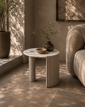 Salida Side Table - Beige - Tommy Franks