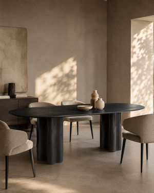 Moon Dining Table 240 - Black Oak - Tommy Franks