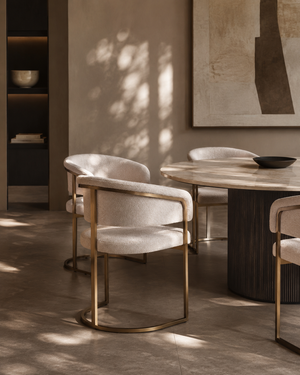 Clemont Dining Chair - Cream - Tommy Franks