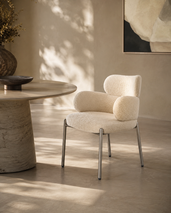 Dream Dining Chair - Embley Bouclé Taupe - Tommy Franks