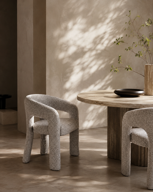 Jace Dining Chair - Grey Boucle - Tommy Franks