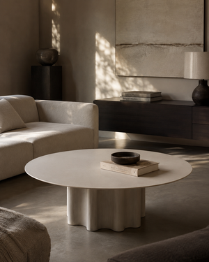 Moon Coffee Table - Matte Beige - Tommy Franks