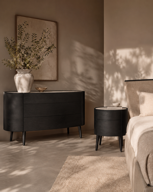 Weston Bedside Table - Black - Tommy Franks
