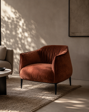 Tyrone Lounge Chair - Rust - Tommy Franks