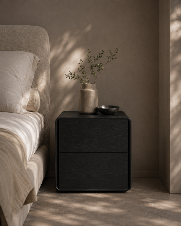 Kota Bedside - Smoke Oak - Tommy Franks