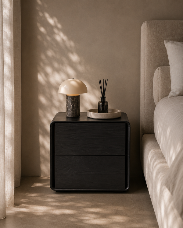 Kota Bedside - Smoke Oak - Tommy Franks