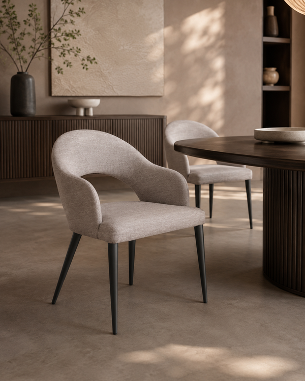 Jiva Dining Chair - Light Grey - Tommy Franks