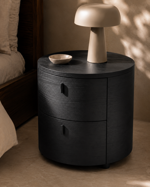 Sims Bedside Table - Smoak Oak - Tommy Franks