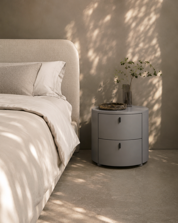 Sims Bedside - Matte Grey - Tommy Franks