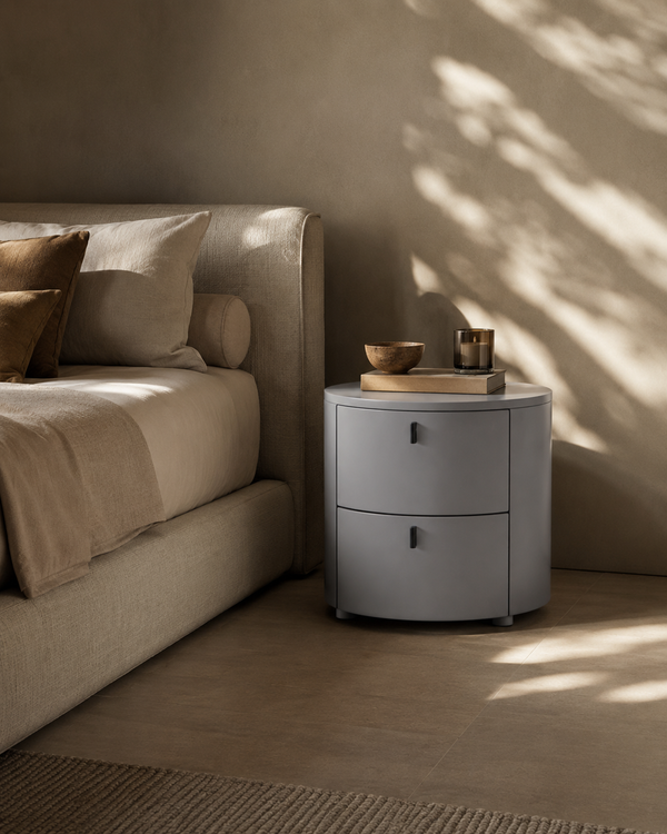 Sims Bedside - Matte Grey - Tommy Franks