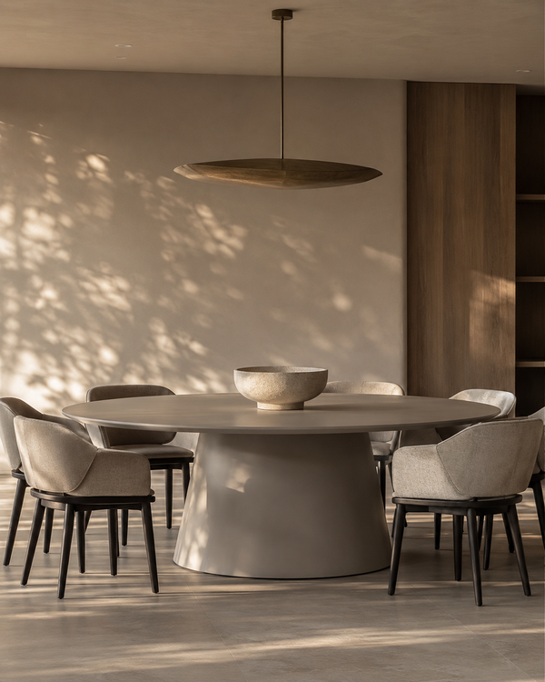 Tavamo Dining Table - Oval - Matte Beige - Tommy Franks