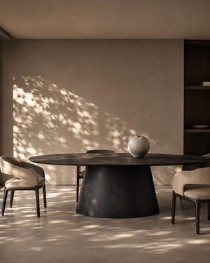 Tavamo Dining Table - Oval - Black Oak - Tommy Franks