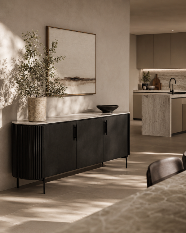 Lantine Marble Buffet - Black Oak - Tommy Franks