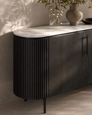 Lantine Marble Buffet - Black Oak - Tommy Franks