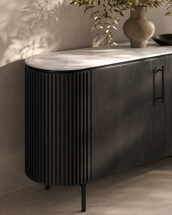 Lantine Marble Buffet - Black Oak - Tommy Franks