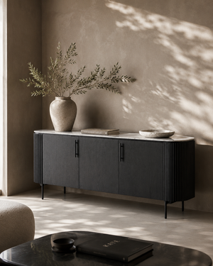Lantine Marble Buffet - Black Oak - Tommy Franks
