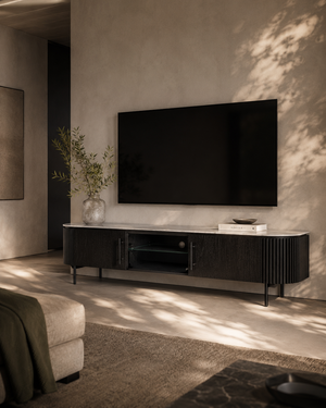 Lantine Marble TV Unit - Black Oak - Tommy Franks