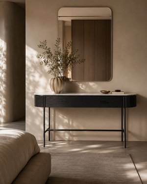 Lantine Marble Console Table - Matt Black - Tommy Franks