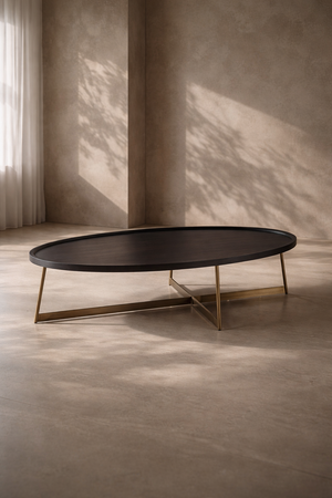 Lane Coffee Table - Smoke Oak/Gold - Tommy Franks