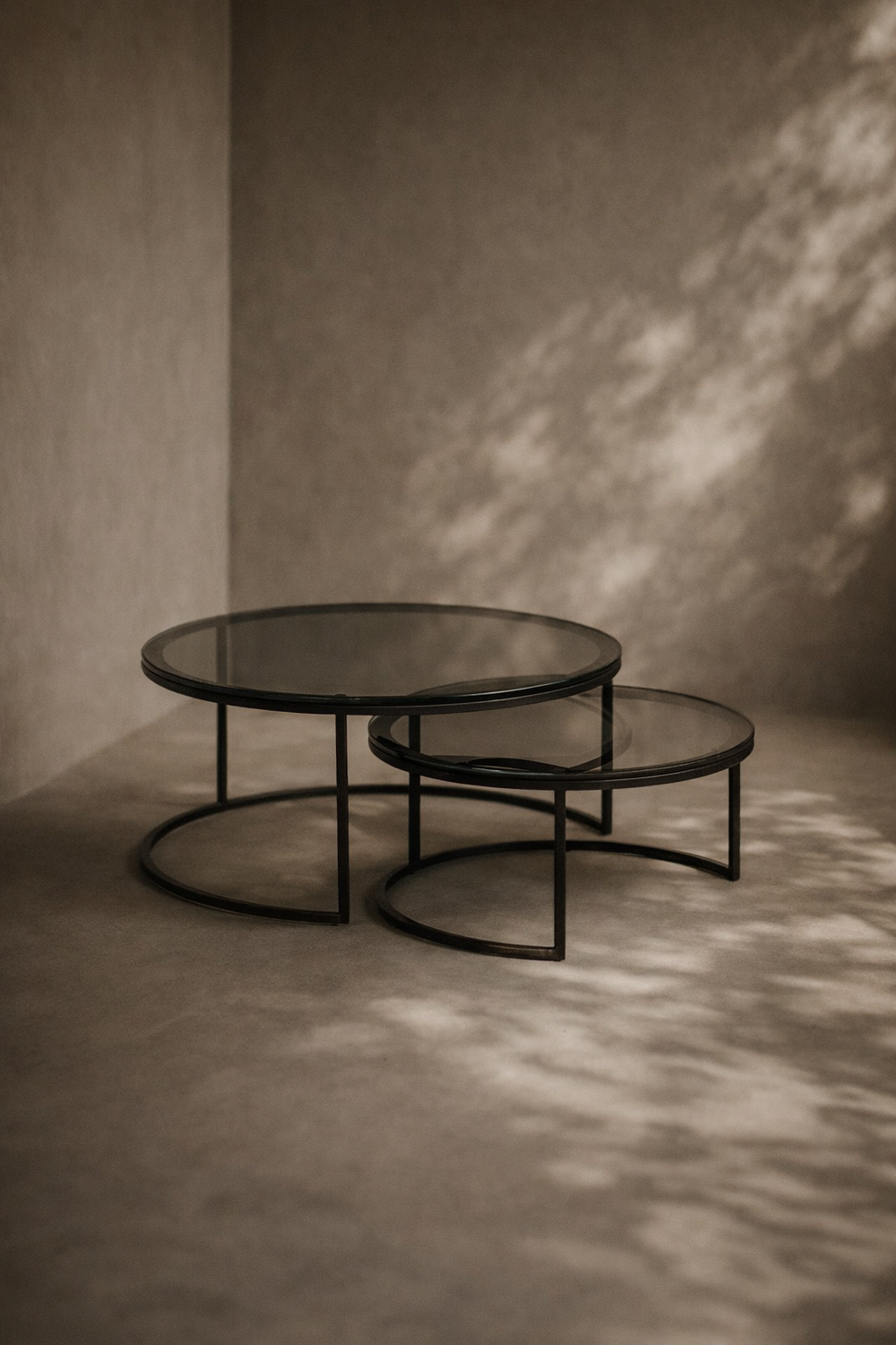Wheel Coffee Table - Large - Glass - Tommy Franks