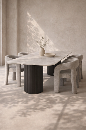Lantine Marble 240 Dining Table - Matt Black - Tommy Franks