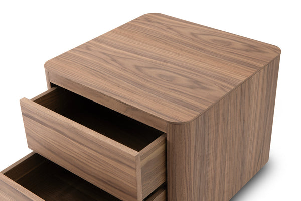 Coin Bedside Table - Light Walnut - Tommy Franks