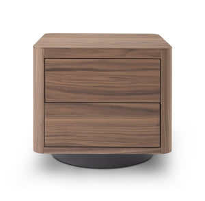 Coin Bedside Table - Light Walnut - Tommy Franks
