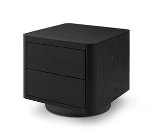 Coin Bedside Table - Smoke Oak - Tommy Franks