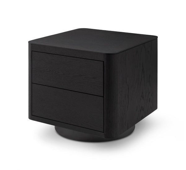 Coin Bedside Table - Smoke Oak - Tommy Franks