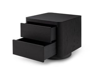 Coin Bedside Table - Smoke Oak - Tommy Franks