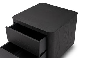 Coin Bedside Table - Smoke Oak - Tommy Franks