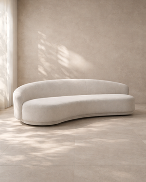 Cove 4-Seater Sofa - Avery Velour Cream - Tommy Franks