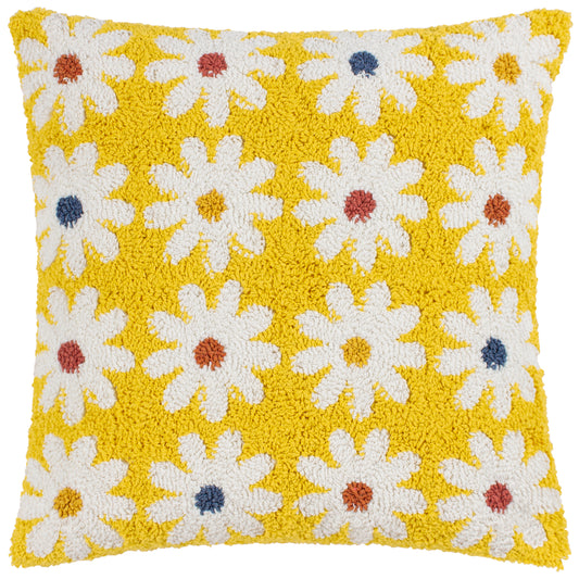DAISY 45X45 FEATHER FILLED CUSHION MELLOW YELLOW