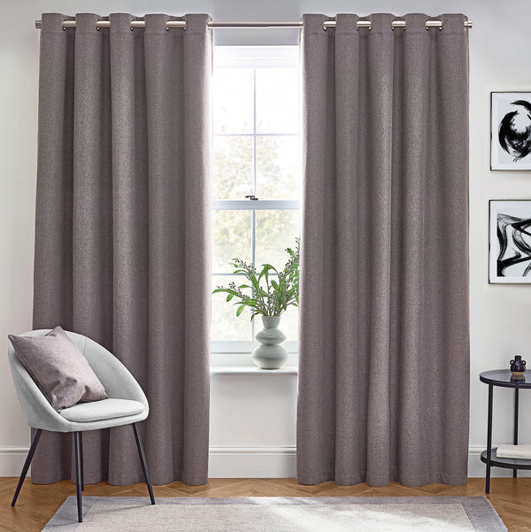 Dawn 229x137 Eyelet Curtain Charcoal - view 3