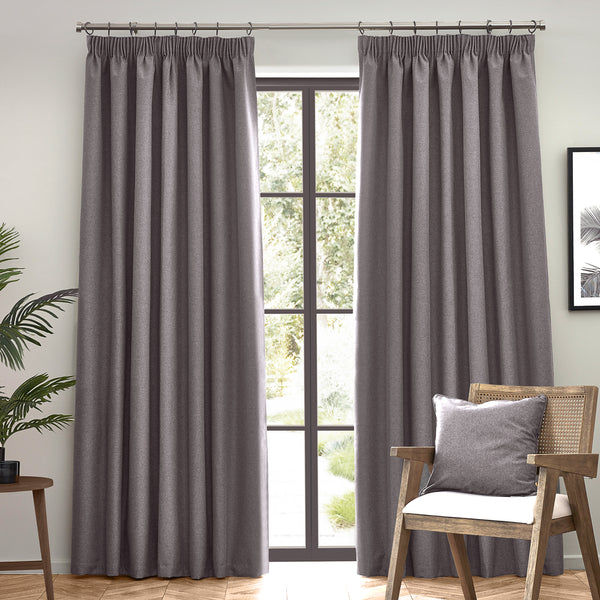 Dawn 117x137 Pencil Pleat Curtain Charcoal - view 3