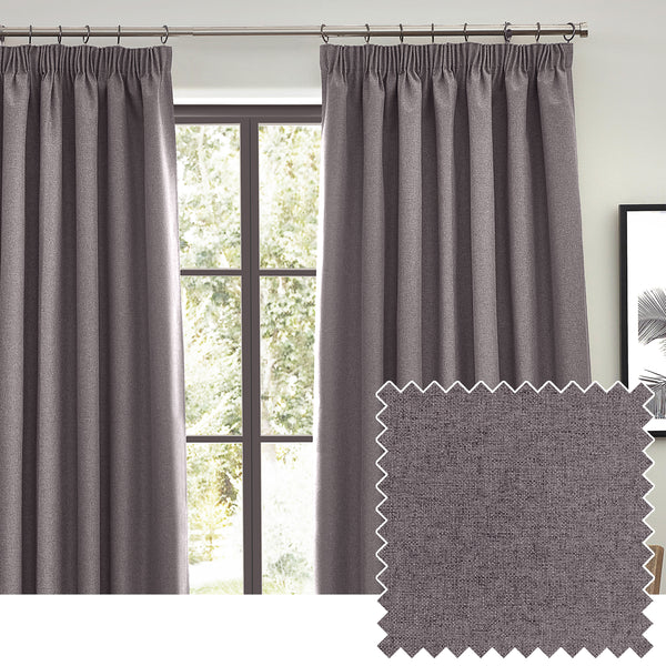 Dawn 117x183 Pencil Pleat Curtain Charcoal - view 2