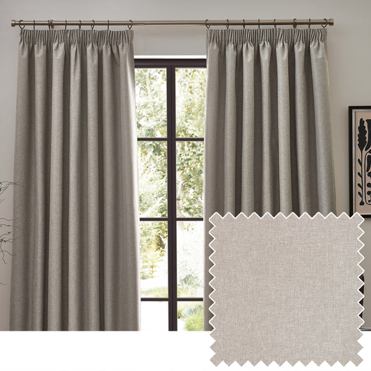 DAWN 117X183 PENCIL PLEAT CURTAIN LINEN