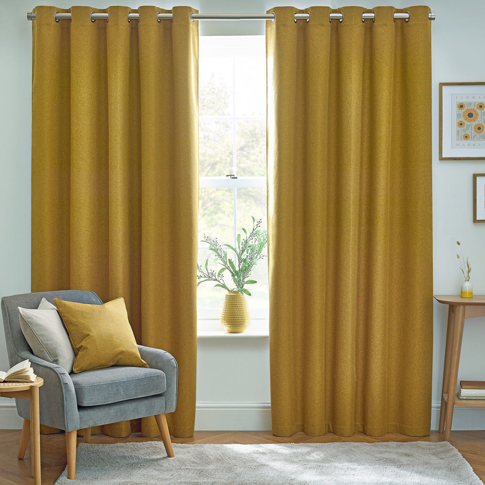 Dawn 168x183 Eyelet Curtain Mustard