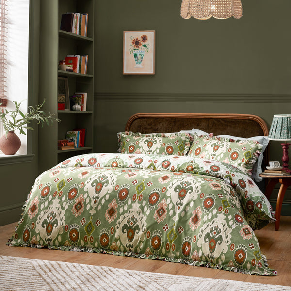 Dawson Double Duvet Set Cedar Green - Riva