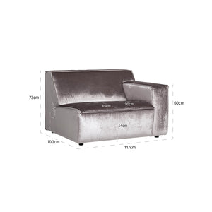 Sofa Devon 1,5 – Seater Without Arms | Fully Upholstered